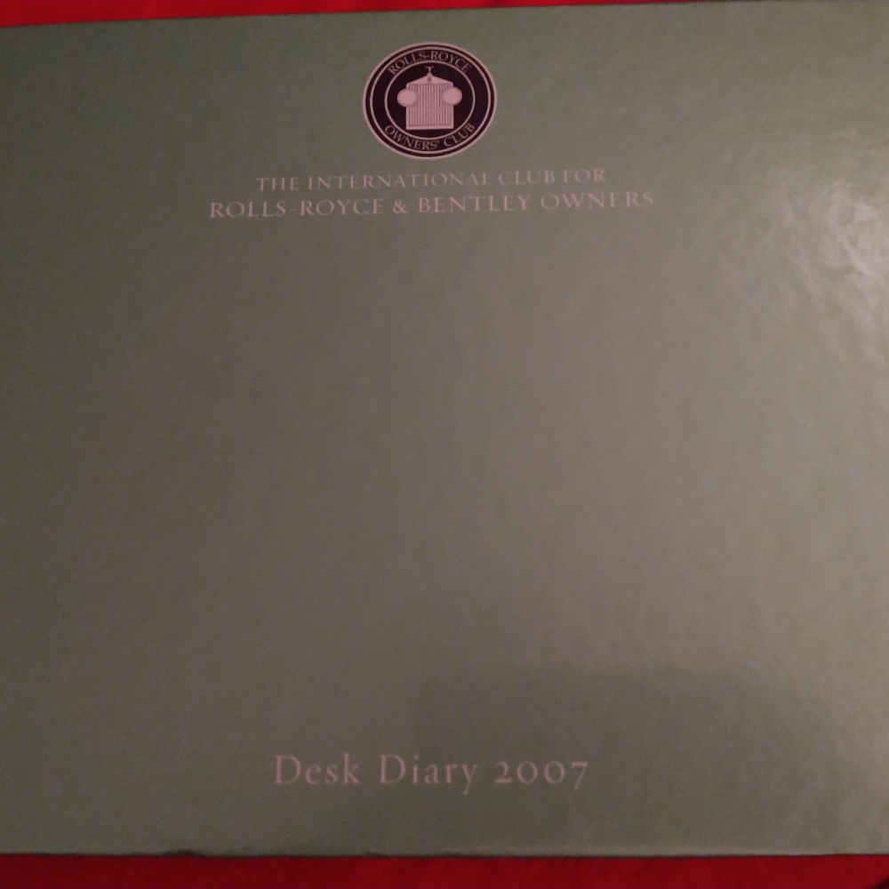 Rare Rolls Royce and Bentley Owners International Club Desk Diary 2007